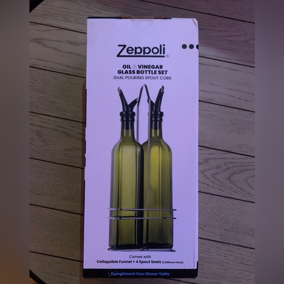 Zeppoli Oil & Vinegar Glass Bottle Set - Picture 1 of 1
